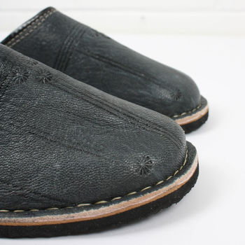 Moroccan Leather Berber Babouche Slippers, 9 of 12