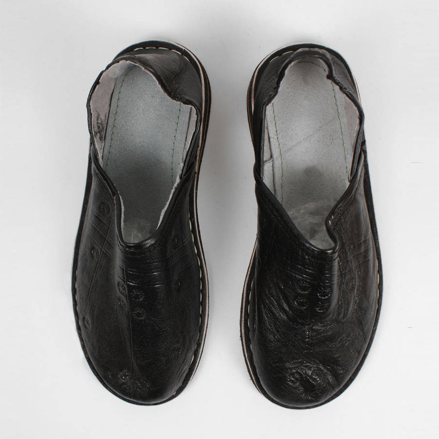 Moroccan Leather Berber Babouche Slippers By Bohemia ...
