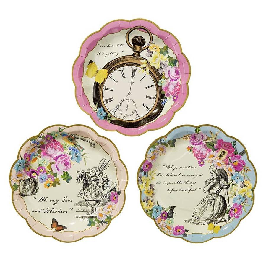 Alice In Wonderland Tea Plates By Postbox Party