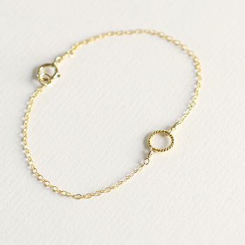 Delicate Gold Vermeil Circle Bracelet, 2 of 4