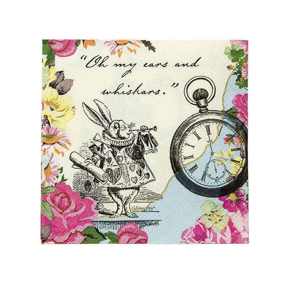 alice in wonderland napkins by postbox party