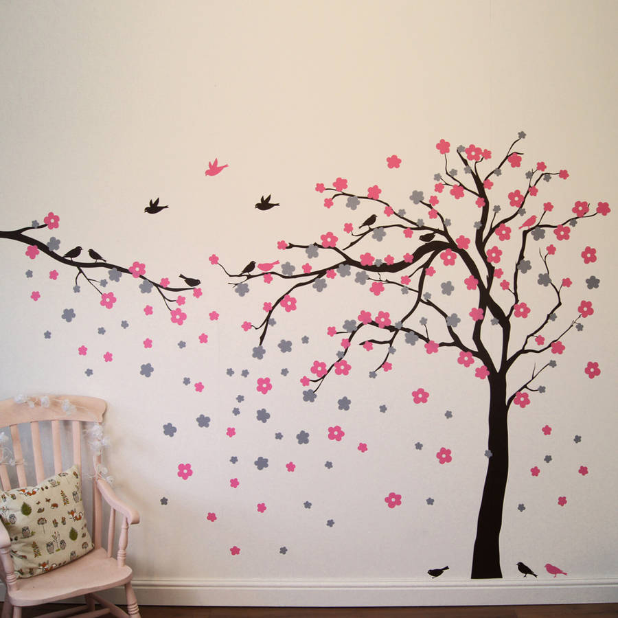 floral blossom tree wall  stickers by parkins interiors 