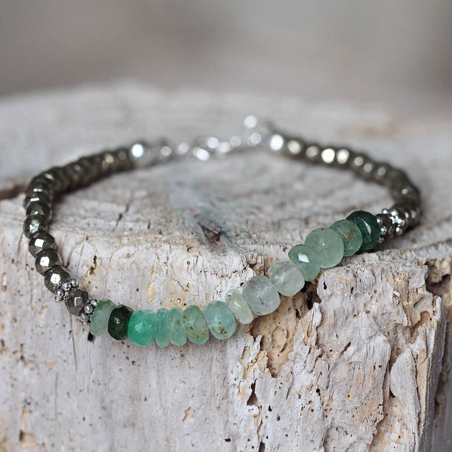 Emerald And Pearl Stacking Bracelets By Artique Boutique ...