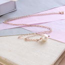 Rose Gold Pearl Necklace By Shropshire Jewellery Designs