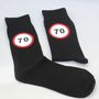 Happy 70th Birthday Socks, thumbnail 2 of 8