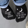 Love You To The Moon Glow In The Dark Socks, thumbnail 2 of 2