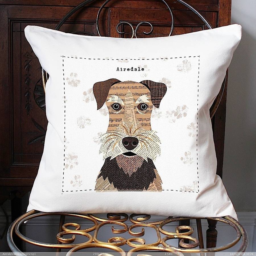 personalised dog bone cushion