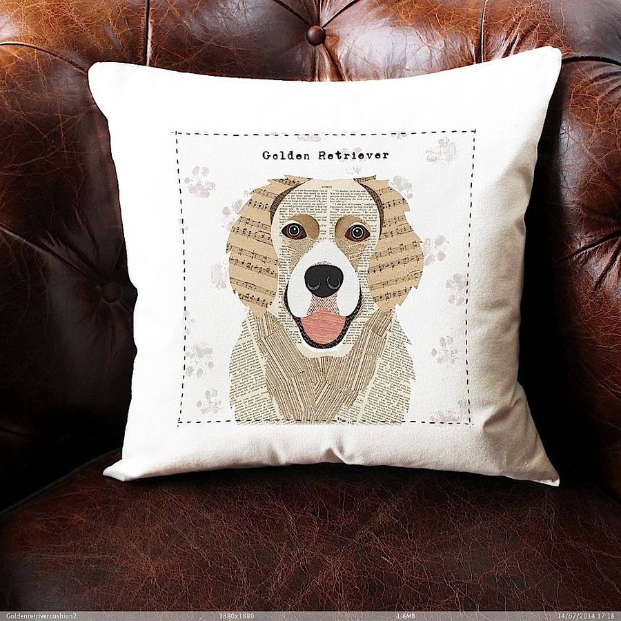 golden retriever cushion