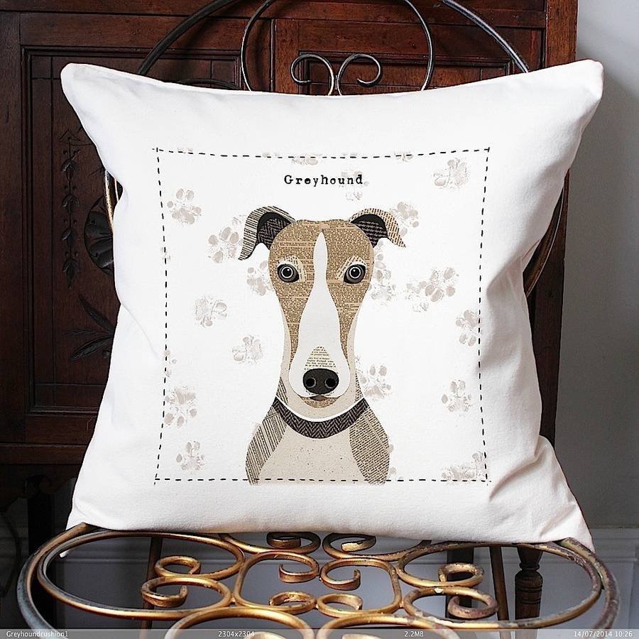 personalised dog face cushion