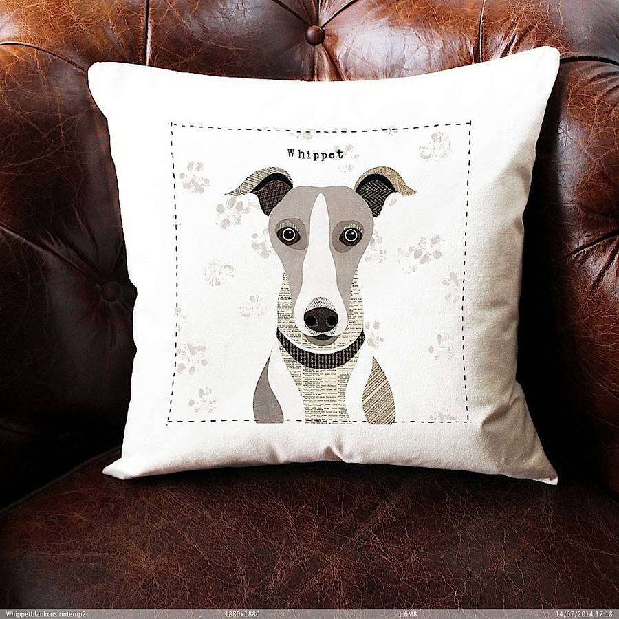 personalised dog bone cushion