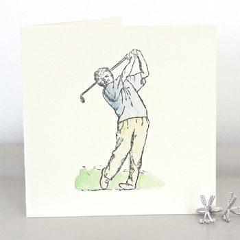 handmade golfer birthday card by chapel cards | notonthehighstreet.com