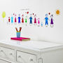 Personalised Stick Family Wall Sticker Portrait, thumbnail 4 of 10