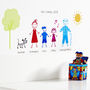 Personalised Stick Family Wall Sticker Portrait, thumbnail 1 of 10