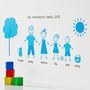 Personalised Stick Family Wall Sticker Portrait, thumbnail 6 of 10