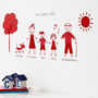 Personalised Stick Family Wall Sticker Portrait, thumbnail 5 of 10