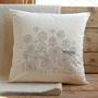 Dahlias And Dragonfly Cushion Cover, thumbnail 3 of 4