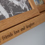 Personalised Multi Photo Frame Shelf With Two Frames, thumbnail 9 of 12