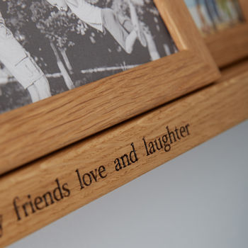 Personalised Multi Photo Frame Shelf With Two Frames, 9 of 12