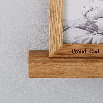 Personalised Multi Photo Frame Shelf With Two Frames, 5 of 12