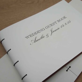 Bespoke Leather Guest Book, 12 of 12