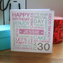 Personalised 30th Birthday Card, thumbnail 2 of 5
