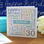 Personalised 30th Birthday Card, thumbnail 3 of 5