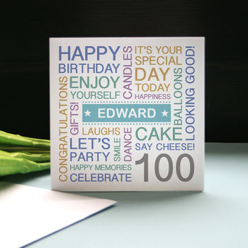 Personalised 100th Birthday Card, 4 of 6