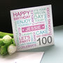 Personalised 100th Birthday Card, thumbnail 5 of 6