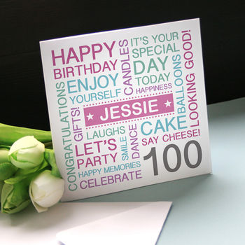 Personalised 100th Birthday Card, 5 of 6
