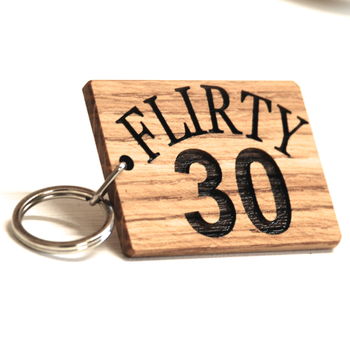 Personalised 30th 40th 50th And 60th Birthday Keyrings, 2 of 7