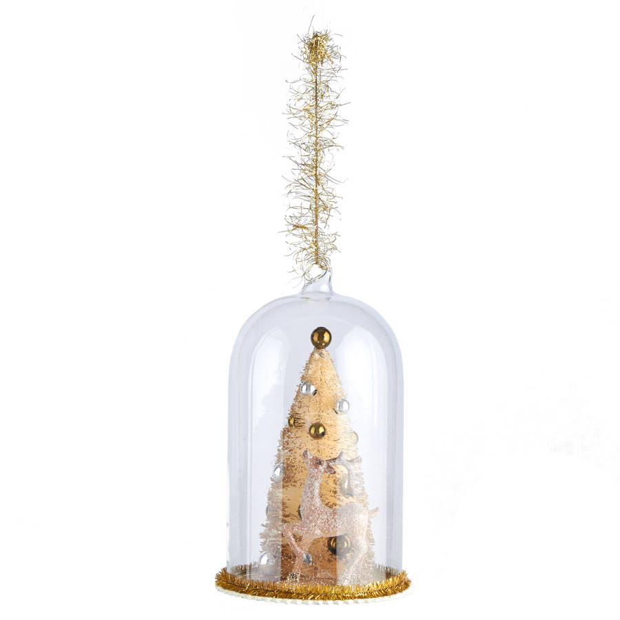Christmas Tree Glass Dome Christmas Decoration By The Christmas Home