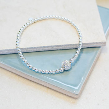 sterling silver crystal ball bracelet by lovethelinks ...