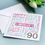 Personalised 90th Birthday Card, thumbnail 3 of 5
