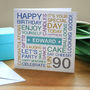 Personalised 90th Birthday Card, thumbnail 4 of 5