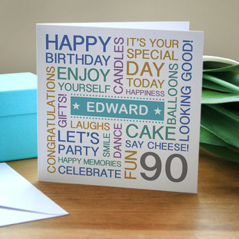Personalised 90th Birthday Card, 4 of 5