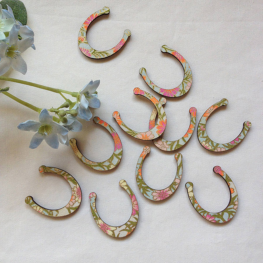 wedding floral mini papered horseshoes by artcuts | notonthehighstreet.com