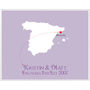 Engaged In Spain Personalised Print, thumbnail 5 of 12