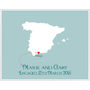 Engaged In Spain Personalised Print, thumbnail 10 of 12