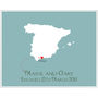 Engaged In Spain Personalised Print, thumbnail 11 of 12