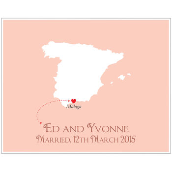 Wedding In Spain Personalised Print, 4 of 11