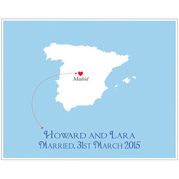 Wedding In Spain Personalised Print, 6 of 11