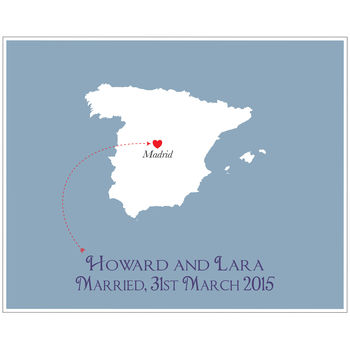 Wedding In Spain Personalised Print, 8 of 11