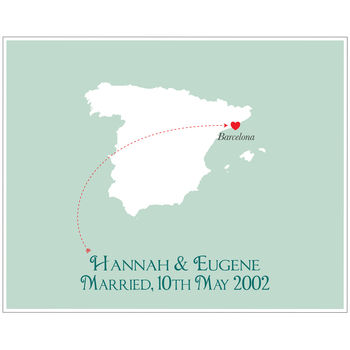 Wedding In Spain Personalised Print, 9 of 11