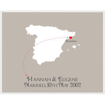 Wedding In Spain Personalised Print, 11 of 11