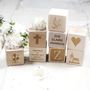 Personalised Christening, New Baby Wooden Blocks, thumbnail 1 of 6