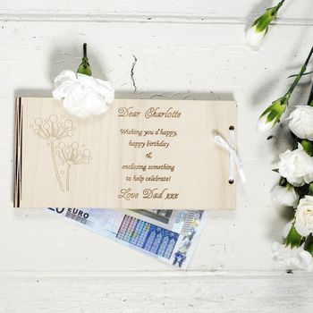 Personalised Wooden Money Envelope For Special Occasion, 3 of 4