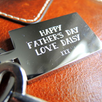 Personalised Stainless Steel Fathers Day Keyring, 3 of 6