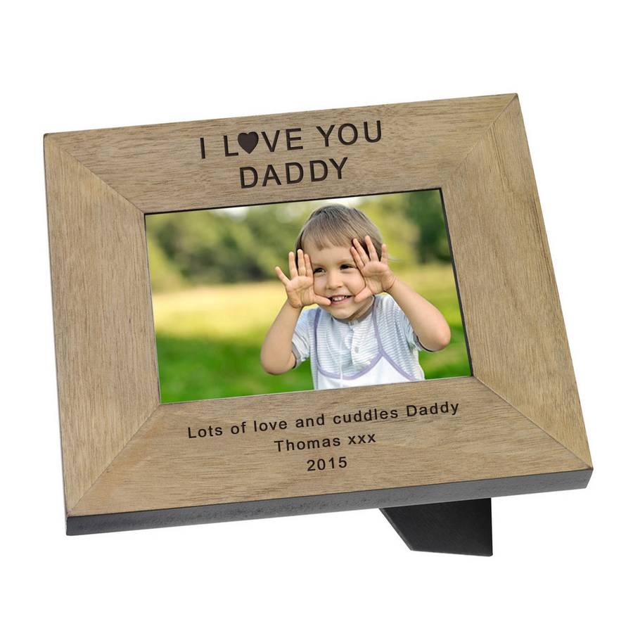 I Love You Daddy Personalised Photo Frame By Chalk And Cheese Candles