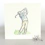 Handmade Golfer Father's Day Card, thumbnail 1 of 4
