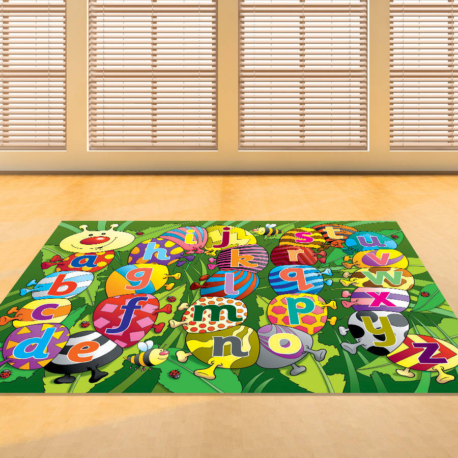 Child's Caterpillar Alphabet Floor Rug By Me And Freya ...